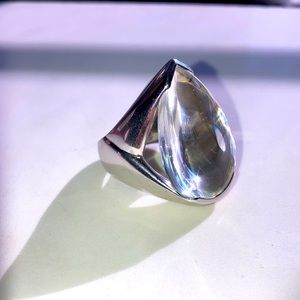 New original Baccarat silver baccarat ring size 6.5